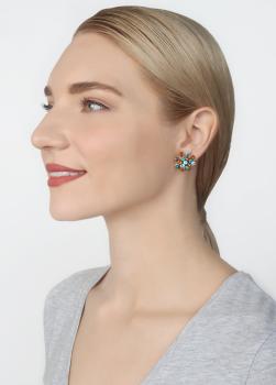 Blau/braun - Magic Fireball Ohrstecker von Konplott